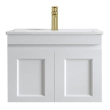Hampton 600mm Satin White Wall Hung Single Vanity